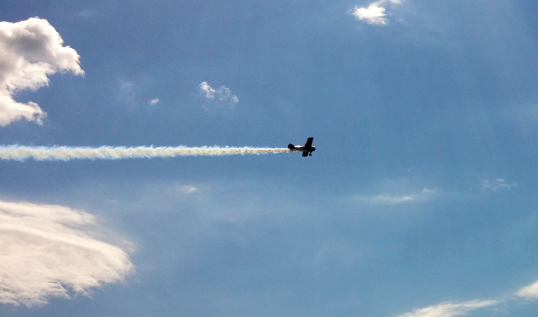 An airplane flying in the sky