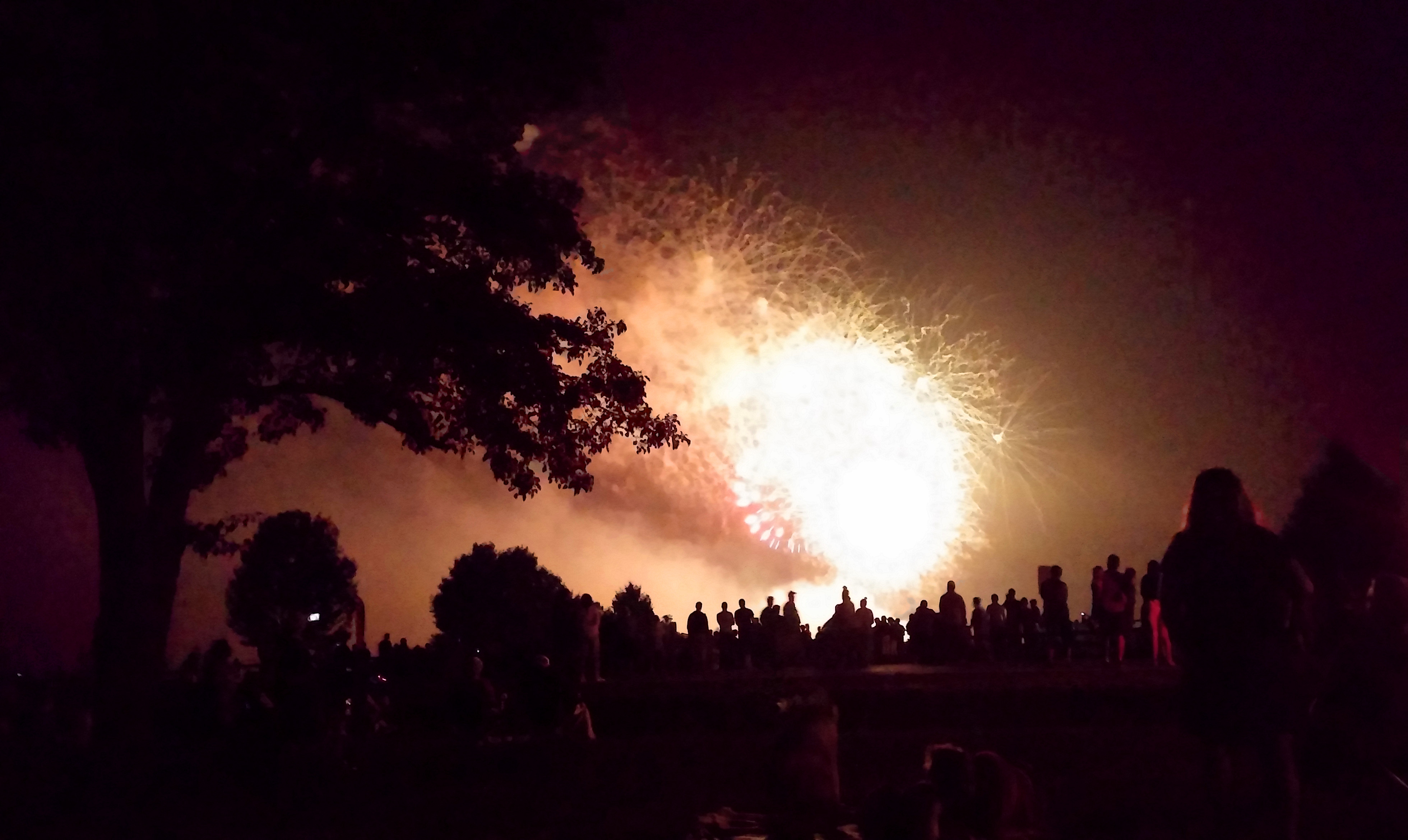 Fireworks in the night time